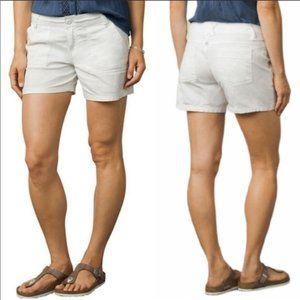 PRANA 5" Tess Organic Cotton Shorts in Ivory 12